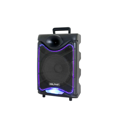 Dolphin 8" Heavy-Duty Handy Party Speaker with Wired Microphone & Remote