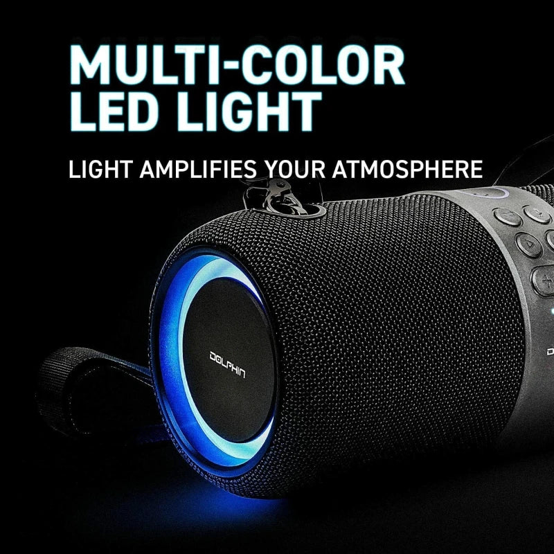 Dolphin Waterproof Bluetooth Boombox with WaveSync Dual Speaker Pairing